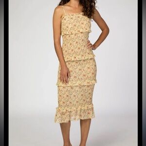 Mable smocked fitted dress size small